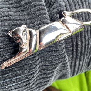 Silver 925 Panther Brooch